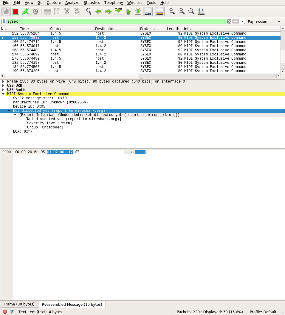 reverse engineering from a wireshark pcap